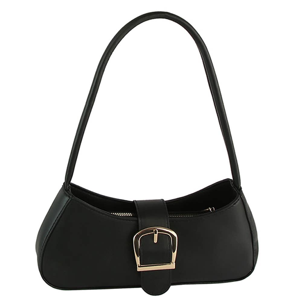Fashion Buckle Flap Shoulder Bag: BR