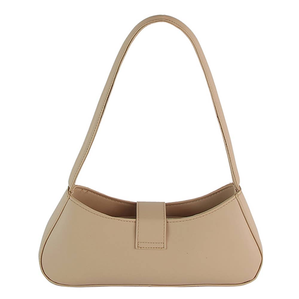 Fashion Buckle Flap Shoulder Bag: BR