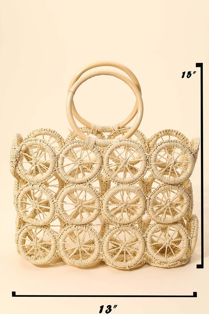 Boho Multi Circle Summer Beach Bag: TA