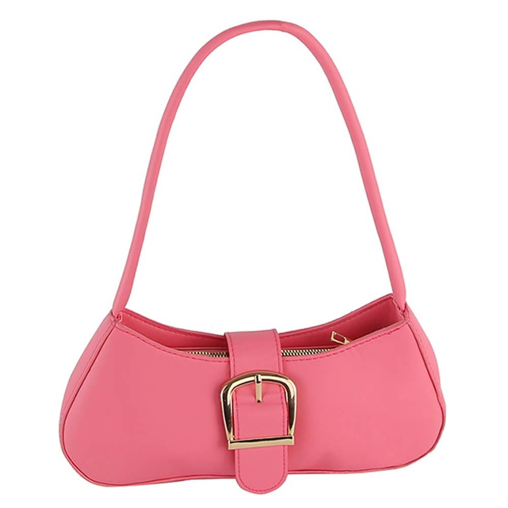 Fashion Buckle Flap Shoulder Bag: PK