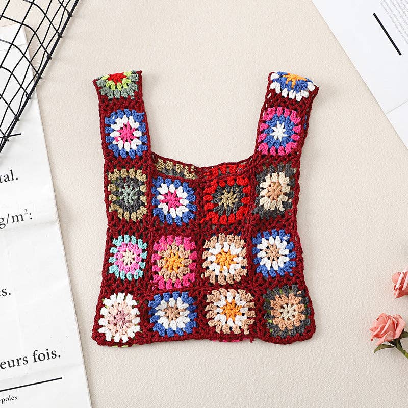 Vintage Crochet Bag - Exquisite Handbag: VIOLET