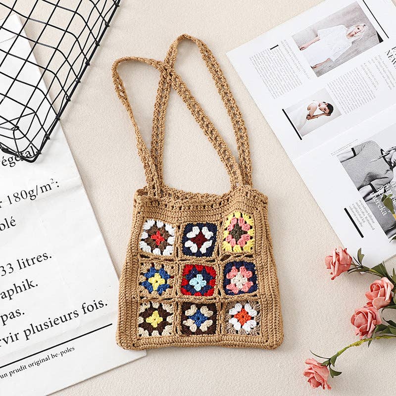 Bohemian Crochet Bag - Exquisite Tote: Beige