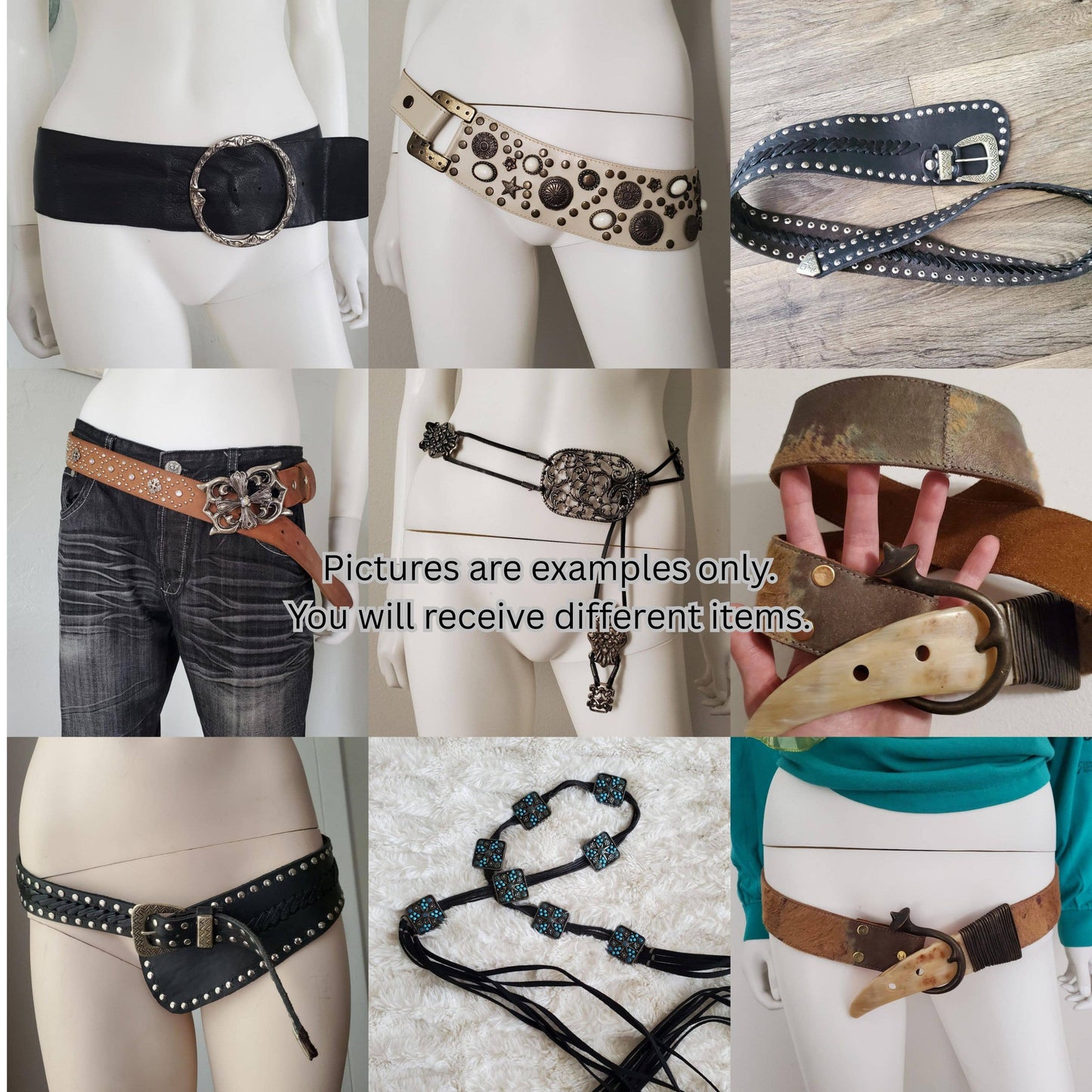Mystery Vintage Belt Bundle Lot