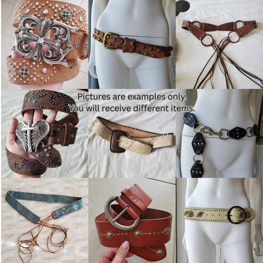 Mystery Vintage Belt Bundle Lot
