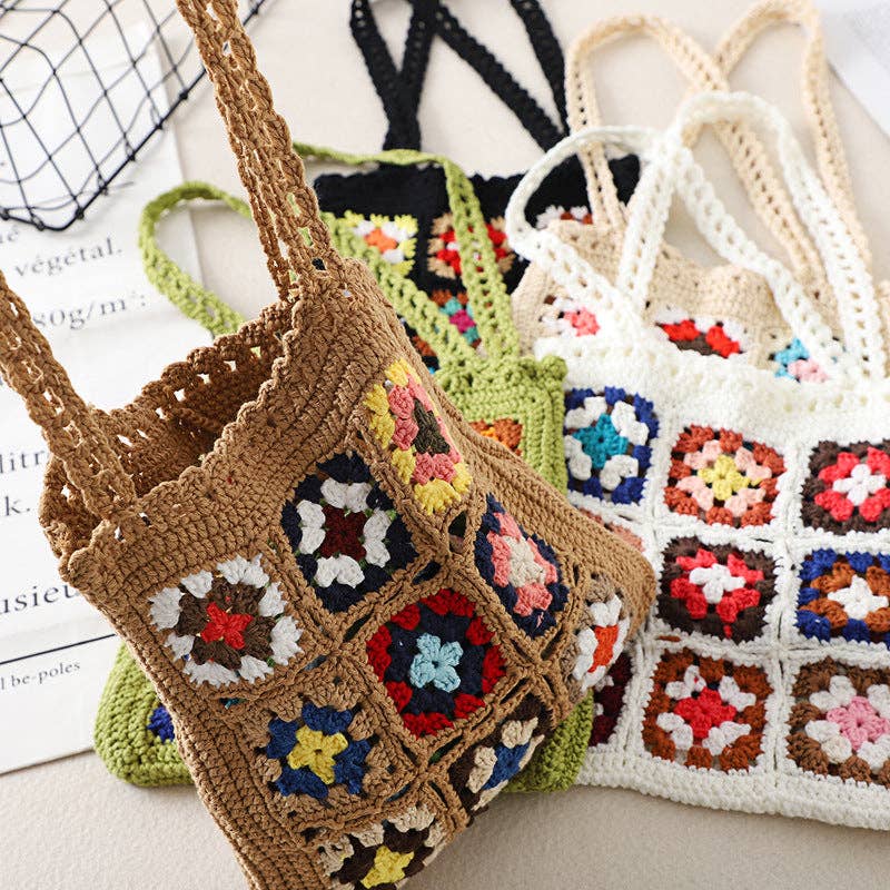 Bohemian Crochet Bag - Exquisite Tote: Green