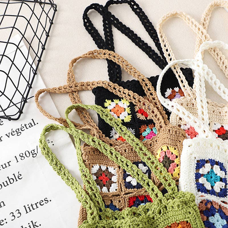 Bohemian Crochet Bag - Exquisite Tote: Green