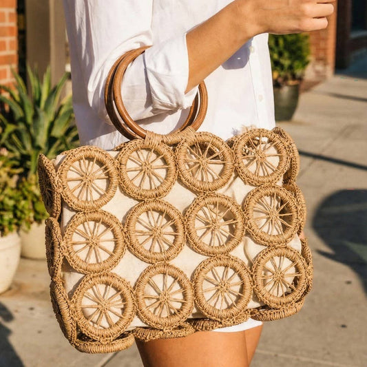 Boho Multi Circle Summer Beach Bag: TA