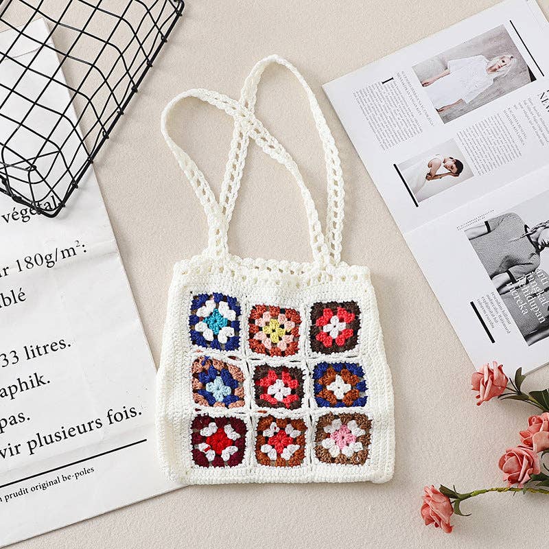 Bohemian Crochet Bag - Exquisite Tote: Beige