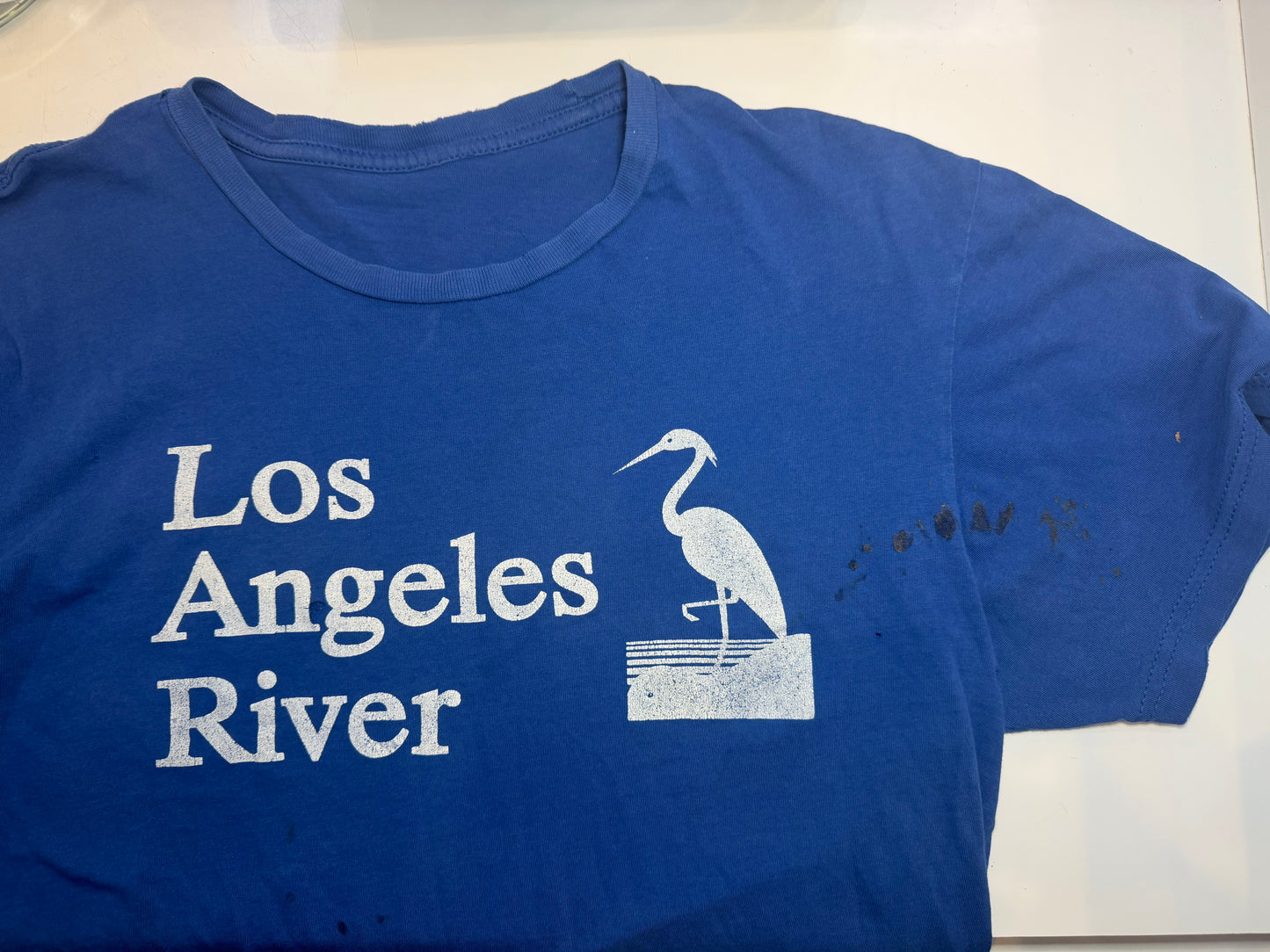 Los Angeles River Graphic T-Shirt – Blue (Pre-Owned) Small/Medium