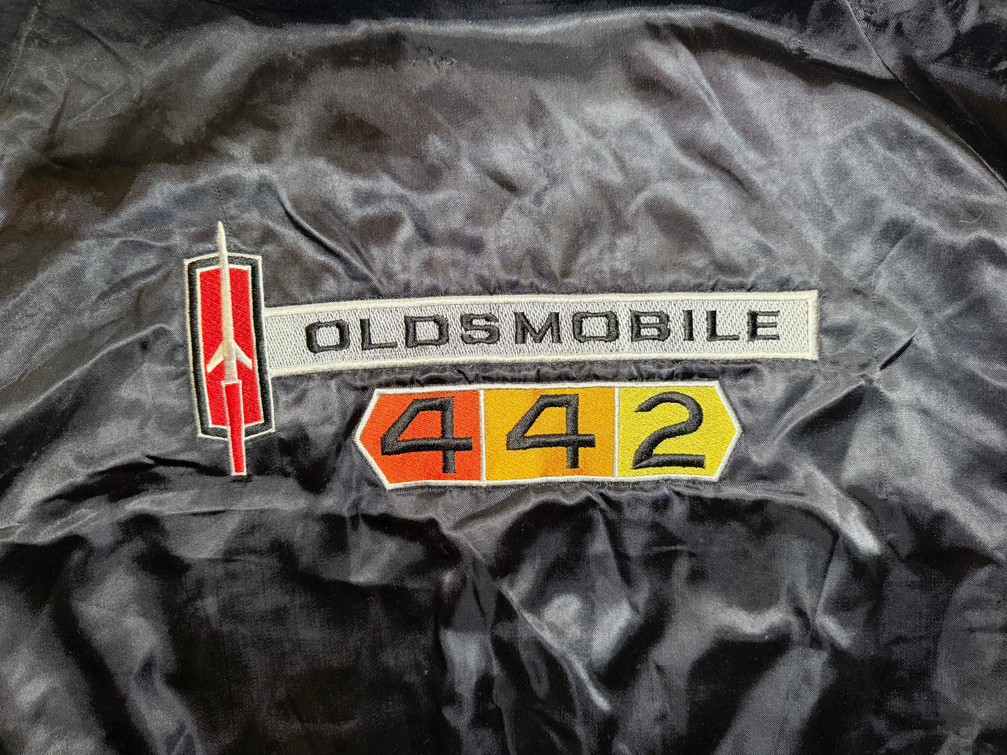 Vintage Oldsmobile 442 Satin Bomber Jacket – Made in USA -  Size 2XL