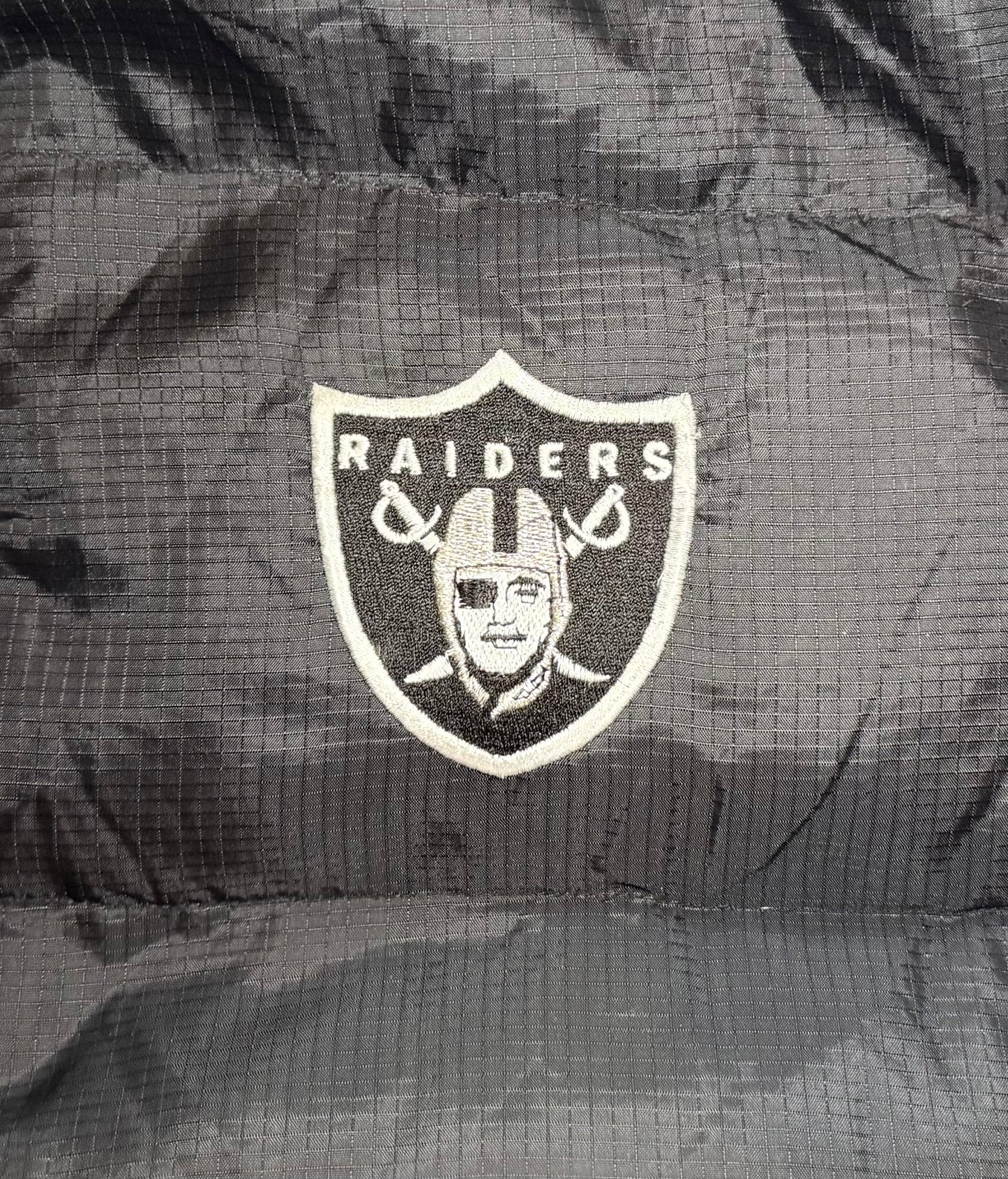 Vintage 90s Starter Raiders Reversible Jacket – Silver / Black - Size Medium