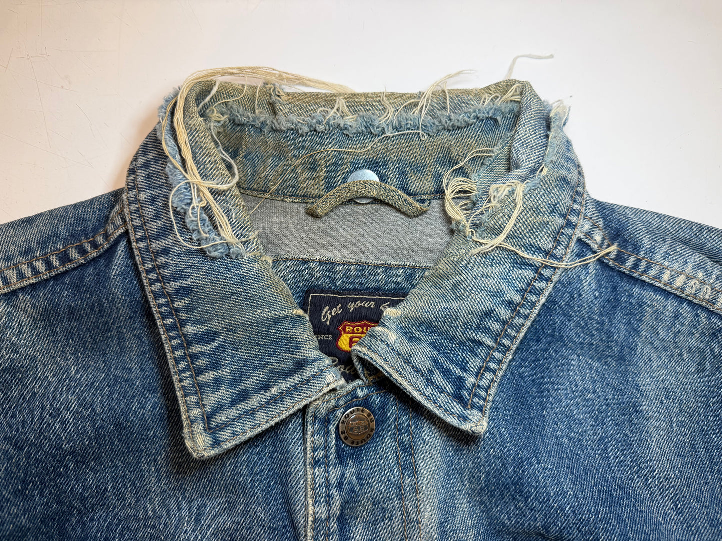 Vintage Route 66 Denim Jacket – Size Small