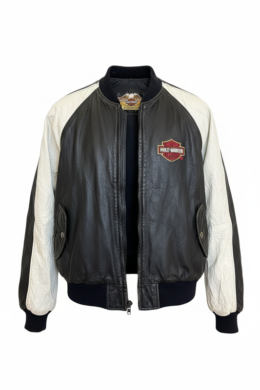 Vintage Harley-Davidson Leather Bomber Jacket – “An American Legend” - Size Large