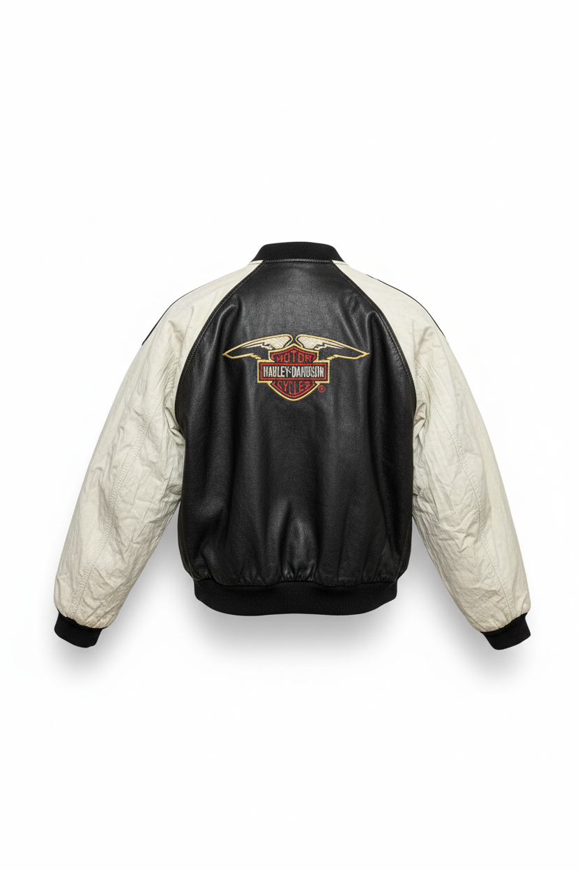 Vintage Harley-Davidson Leather Bomber Jacket – “An American Legend” - Size Large