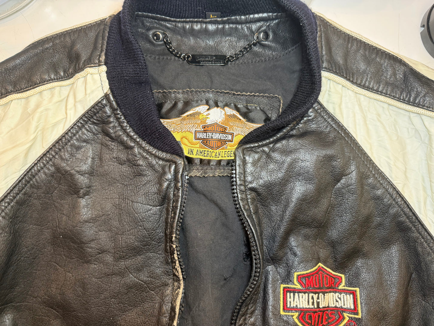Vintage Harley-Davidson Leather Bomber Jacket – “An American Legend” - Size Large