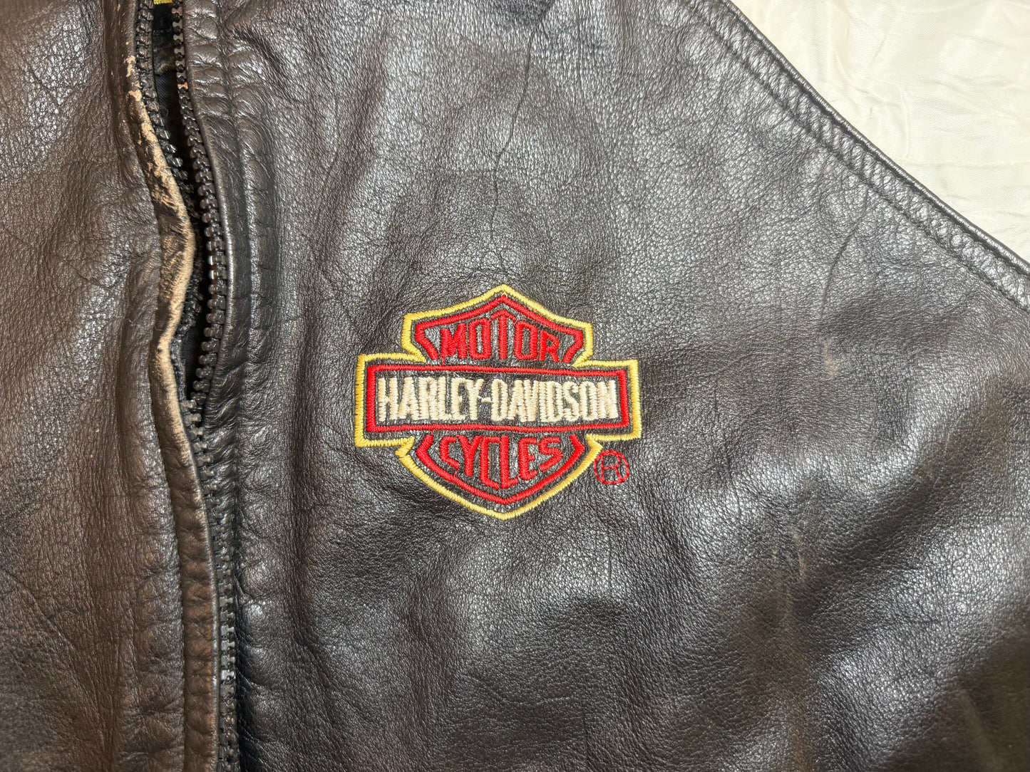 Vintage Harley-Davidson Leather Bomber Jacket – “An American Legend” - Size Large