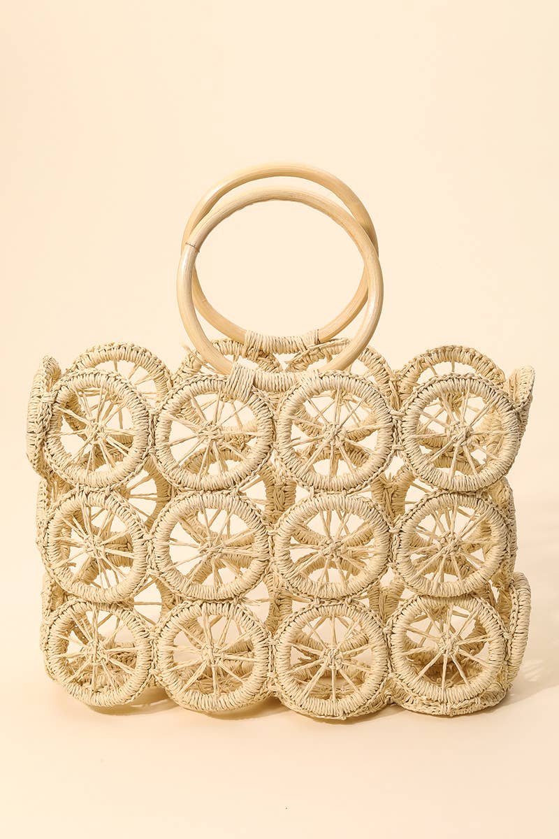Boho Multi Circle Summer Beach Bag: TA