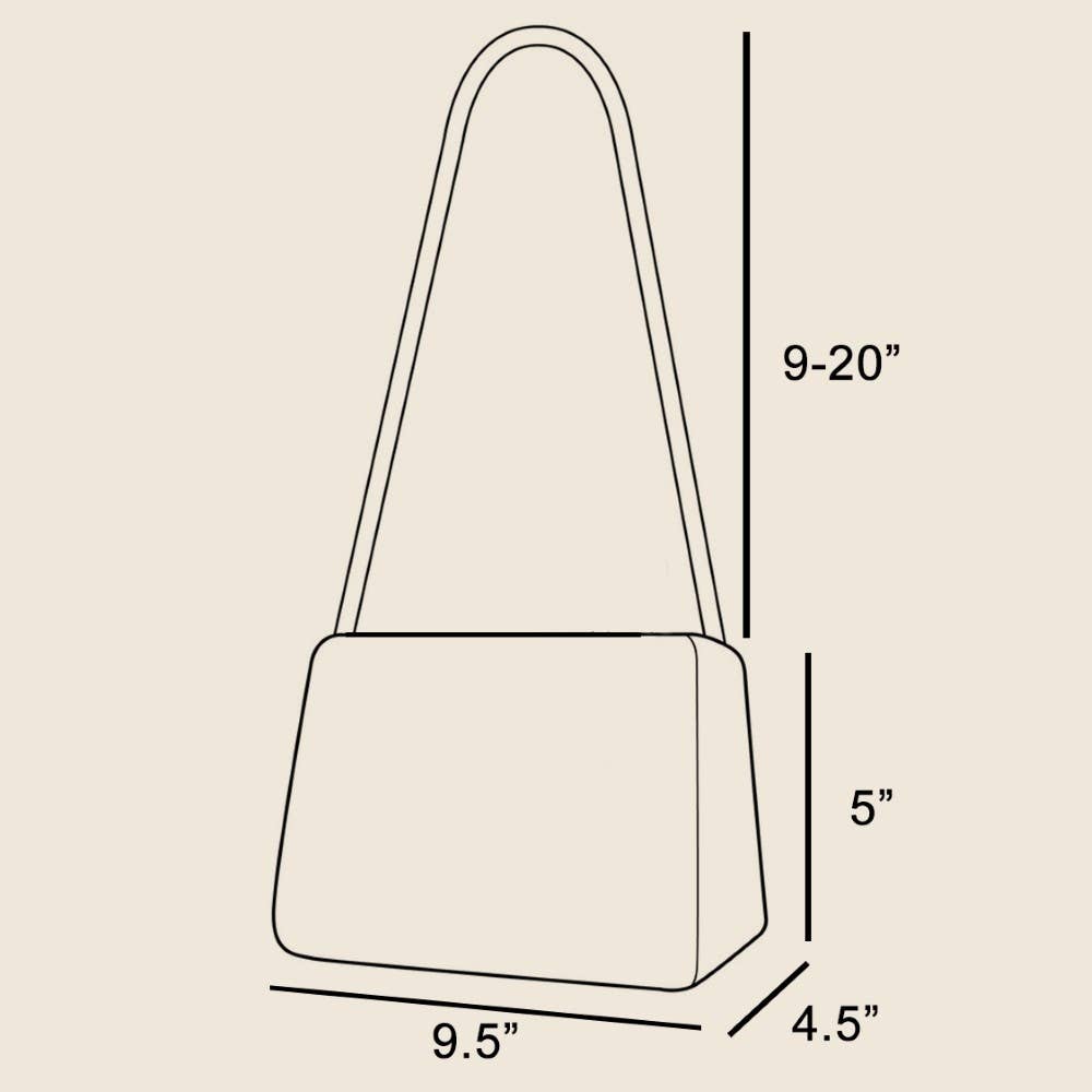 Rivet Detail Leather Shoulder Bag: SDBR