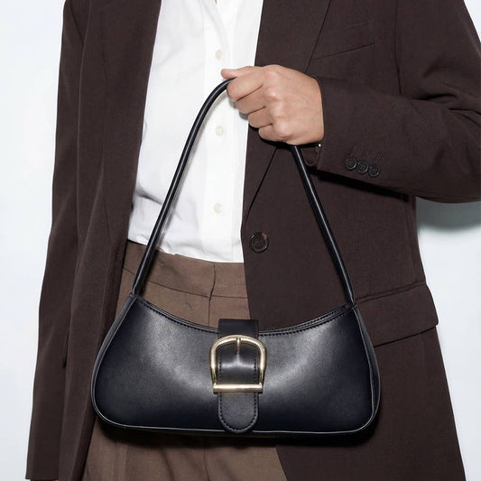 Fashion Buckle Flap Shoulder Bag: BR