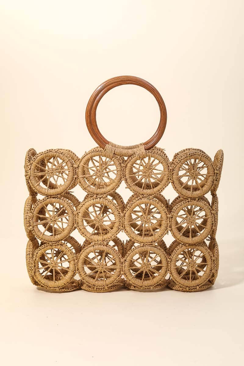 Boho Multi Circle Summer Beach Bag: TA