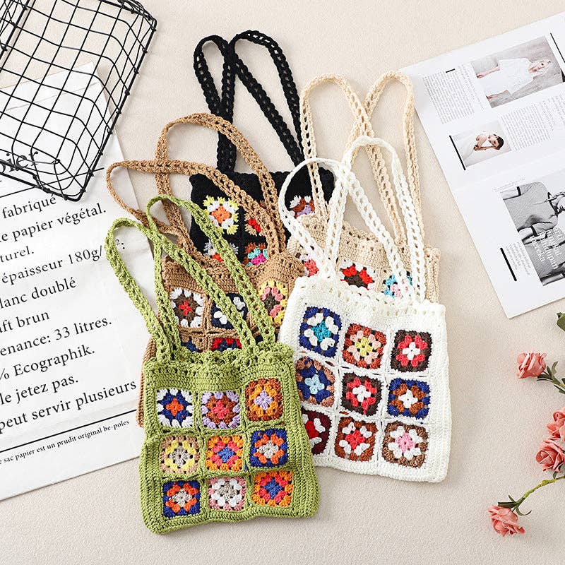 Bohemian Crochet Bag - Exquisite Tote: Beige